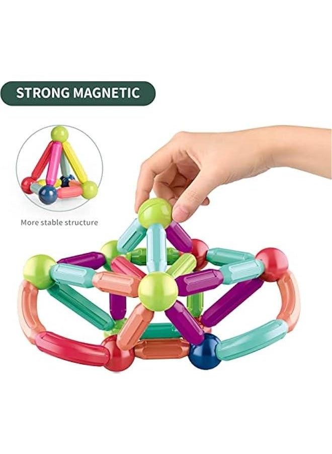 HOOKOR 42 Pcs Magnetic Balls and Rods Set, Magnetic Building Set, Magnetic Balls and Sticks - Featuring Safe, Extra-Strong, Montessori Toys STEM Stacking Toys for Boys & Girls 3+  - Image 3