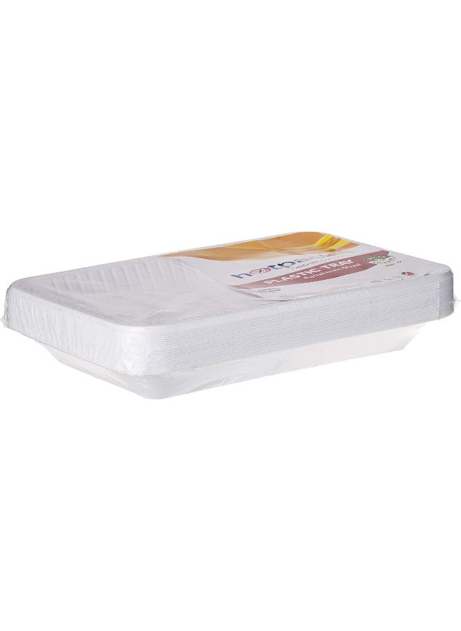 Hotpack Hotpack Disposable Sweet & Dishes Food Serving Plastic Rectangle Tray 33x21.1x3cm, 1kg  - Image 2