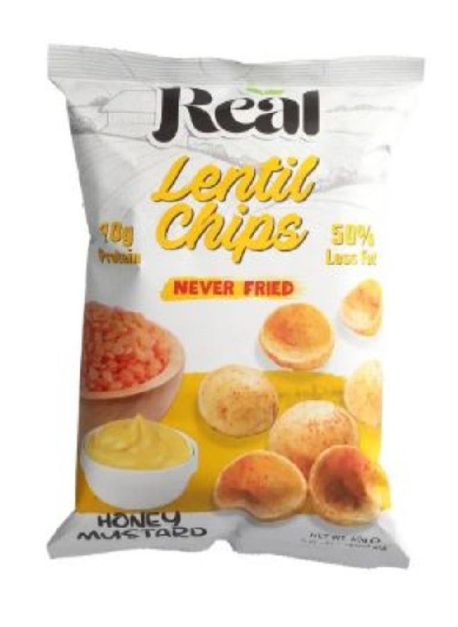 Real Lentil Chips With Protein Honey Mustard 60GM  - Image 1
