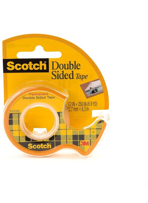 Scotch Magic Tape on a Dispenser 105, 3/4 x 300 in (19mm x 7.62m). Invisible, Cuts Cleanly, general Purpose Sticky Tape, for Document Repair, Labelling and Sealing. 1 roll/dispenser