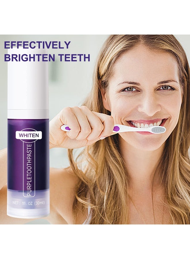 LANEMAY Whitening Toothpaste 30ml, Color Correcting Toothpaste for Whitening Teeth, Cleaning Yellow Teeth, Stain Removal, Whitening Toothpaste, Stain Remover, Oral Health Care - Image 4