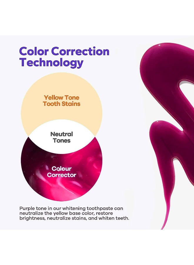 LANEMAY Whitening Toothpaste 30ml, Color Correcting Toothpaste for Whitening Teeth, Cleaning Yellow Teeth, Stain Removal, Whitening Toothpaste, Stain Remover, Oral Health Care - Image 3