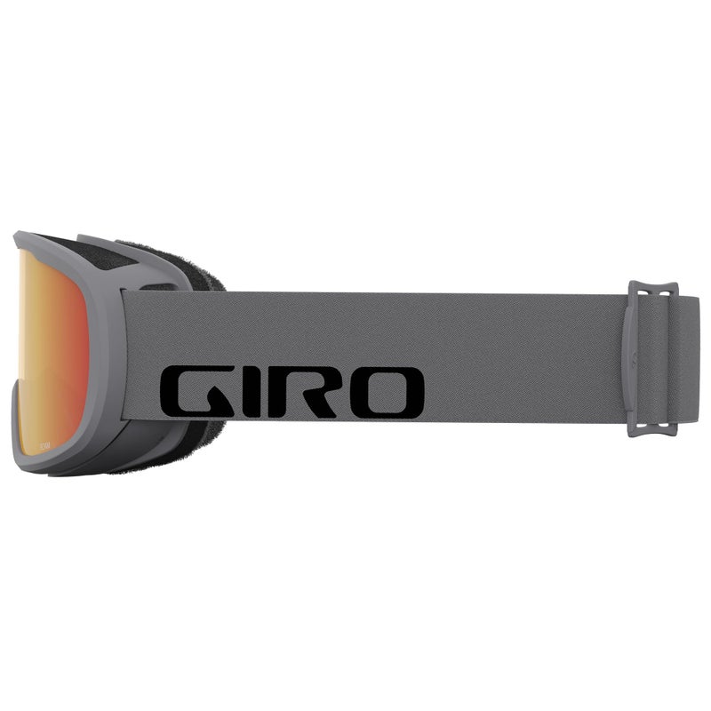 GIRO نظارات تزلج جيرو روم بتصميم آسيوي - نظارات تزلج للرجال والنساء والشباب - حزام رمادي بكلمات مع عدسات كهرماني/أصفر - Image 2