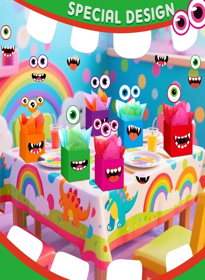 Civaner 6 Sets Halloween Monster Party Decorations Little Monster Theme Table Centerpieces Boxes Cartoon Table Toppers, Cutouts and Sticks for Birthday, Baby Shower Themed Supplies - Image 4