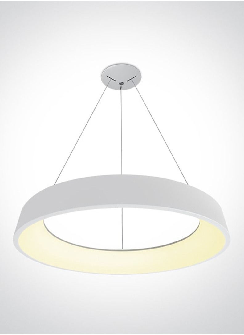 Generic Suspension Light,Dining room Suspension,Kitchen Suspension,Led Pendant,Dia:60cm,42W&3,500 Lumen,Warm White(3000 Kelvin),Driver 1000ma integrated,Circular Donut Shape,E27 Socket,White Finish  - Image 1