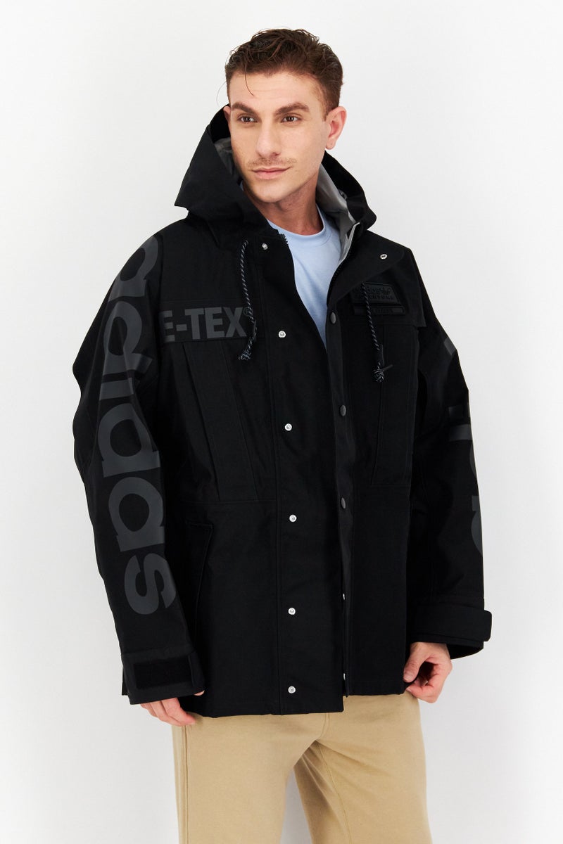 adidas Originals Men Sportswear Fit Long Sleeve Outdoor Jacket, Black - Image 1