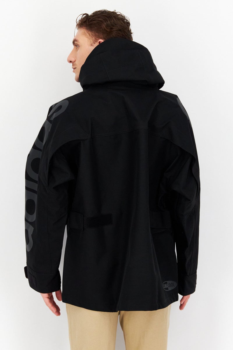 adidas Originals Men Sportswear Fit Long Sleeve Outdoor Jacket, Black - Image 4