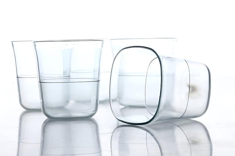 Shopeum Unbreakable Plastic Platinum Design Water Glass Durable and Stylish Drinking Tumbler250 ml Glass Pack of 6 - Image 2
