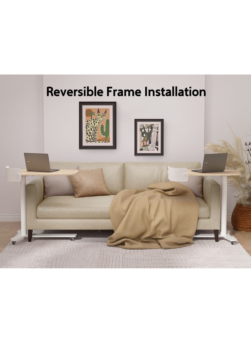 KINGSMITH Kingsmith ETD2 White Color Table | Lockable 360 degrees wheels | pneumatic manual 72-108 cm height adjustment - Image 2