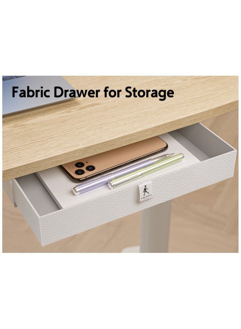 KINGSMITH Kingsmith ETD2 White Color Table | Lockable 360 degrees wheels | pneumatic manual 72-108 cm height adjustment - Image 5