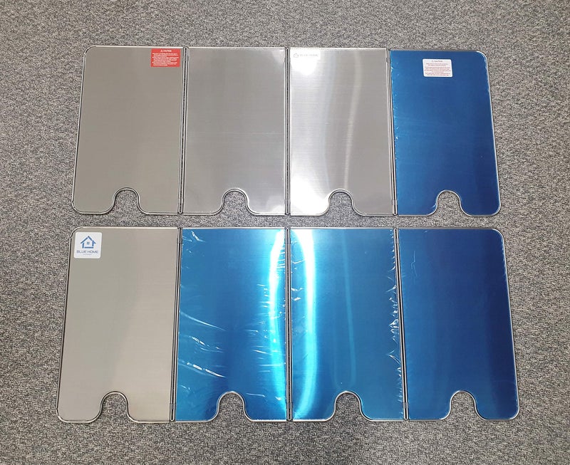 BLUE HOME Splatter Guard for Cooking - Grease Splatter Screen - 4 Sided Splatter Guard Compact Type - Stainless Steel - Unfold 33.26 in x 14.17 in - Fold 8.26 in x 14.17 in x 0.86 in  - Image 5