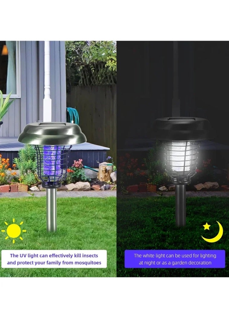 Solar Bug Zapper, Waterproof Outdoor Mosquito Zapper Outdoor Led Mosquito Killer Light Mosquito Repellent, for Indoor Outdoor Use Garden Pathway Patio, 2 Pcs - Image 4