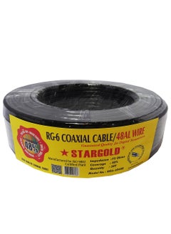 Stargold RG6 Coaxial Cable 48AL Wire 50Y Impedance 75 ohms Coverage Area 48 Percentage High Quality Signal Cable  - Image 1
