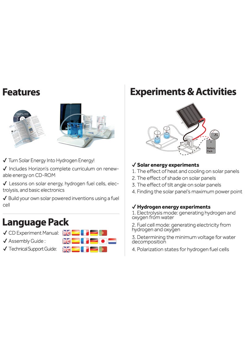 Horizon Educational Solar Hydrogen Science Kit  - Image 3