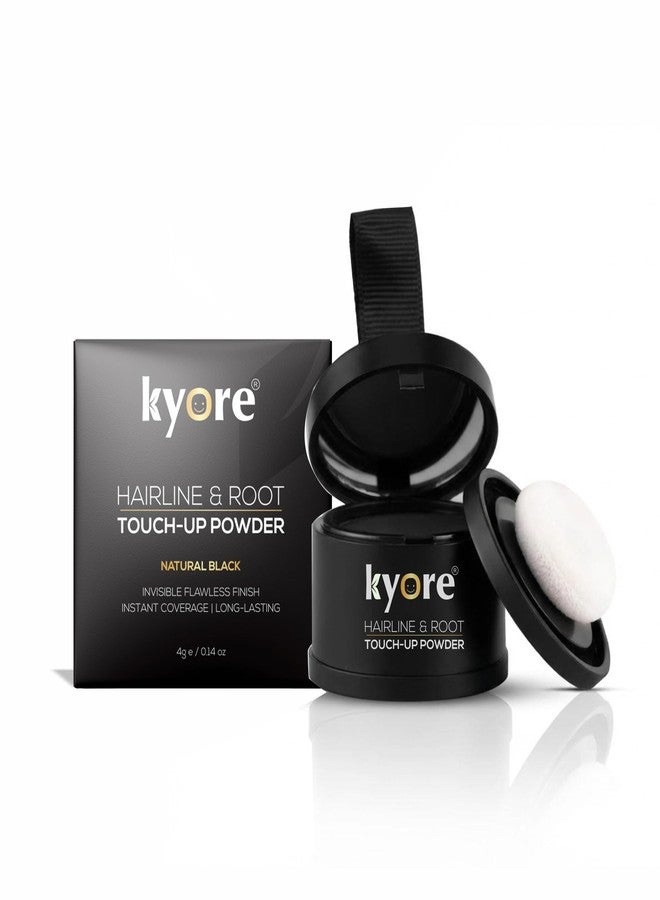 Kyore Instant Natural Hairline Colour Touch-Up Powder for Women & Men - Black | Hair Shading Sponge Pen, Hairline Shadow Powder Stick, Quick Hair Root Touch-Up Stick | 4gm - Image 1