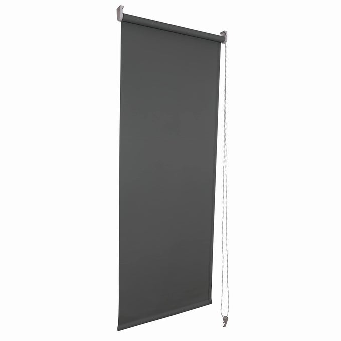 ROLLER BLINDS THERMAL BLACKOUT ROLLER BLIND EASY FIT CHILD SAFE TRIMMABLE UV PROTECTION HOME OFFICE WINDOW BLINDS DARK GREY BLIND 120CM WIDE X 165CM DROP