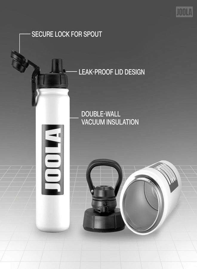 JOOLA Water Bottle - 22 oz - Double-Wall Insulated, Leak-Proof. Keeps Drinks Cold or Hot. Carabiner Loop Handle to Clip and Take on The Go - Click lid That Locks and unlocks with Ease - Image 2