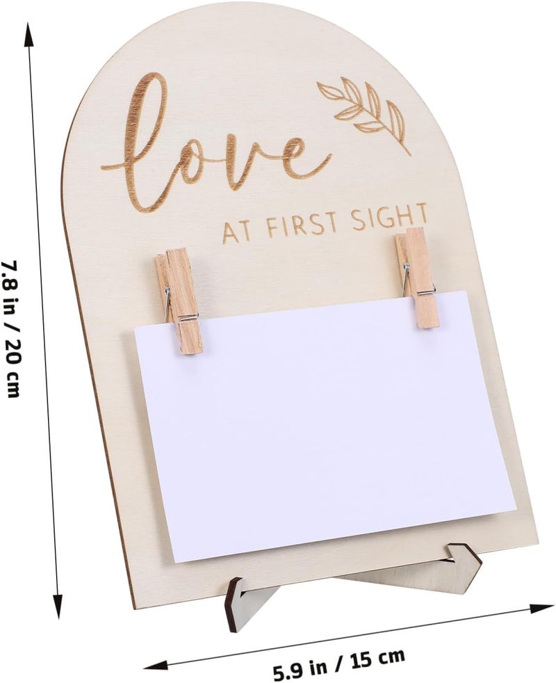 SUPVOX Ultrasonic Photo Frame Name Welcome Nursery Picture Frame Sonogram Photo Decor Girl Shower Sonogram Picture Heartbeat Display Boxwood - Image 2