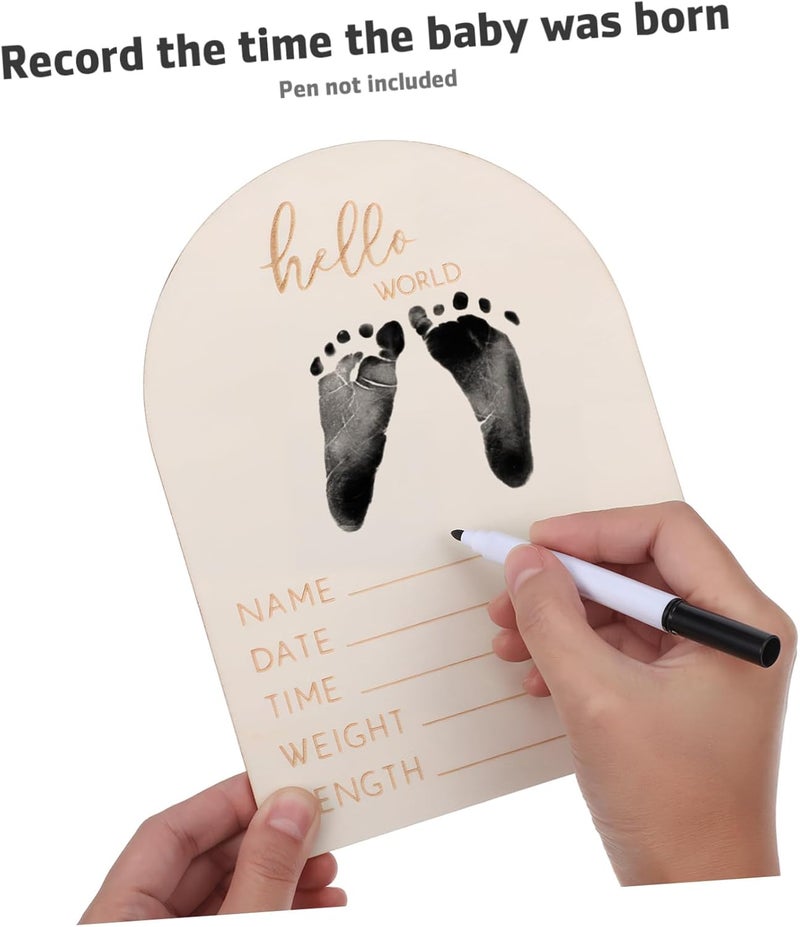 SUPVOX Ultrasonic Photo Frame Name Welcome Nursery Picture Frame Sonogram Photo Decor Girl Shower Sonogram Picture Heartbeat Display Boxwood - Image 3