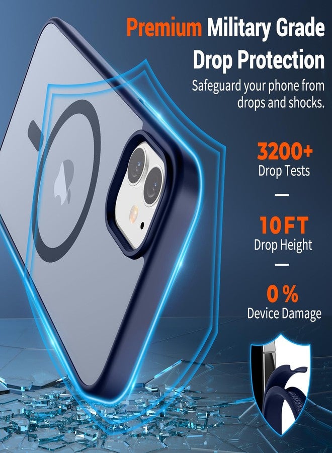 SUPFINE Magnetic for iPhone 11 Phone Case(Compatible with MagSafe)(Military Grade Drop Protection) Translucent Matte Shockproof Phone Cover, Navy Blue - Image 3