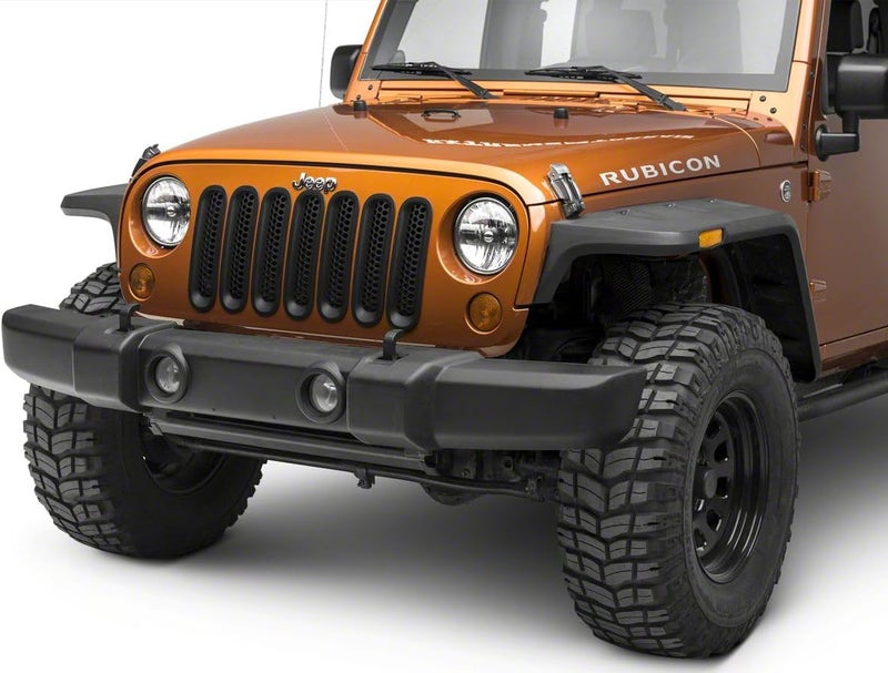 RED ROCK 4x4 Honeycomb Grille Inserts for Jeep Wrangler JK (2007-2018) - Matte Black - Image 5