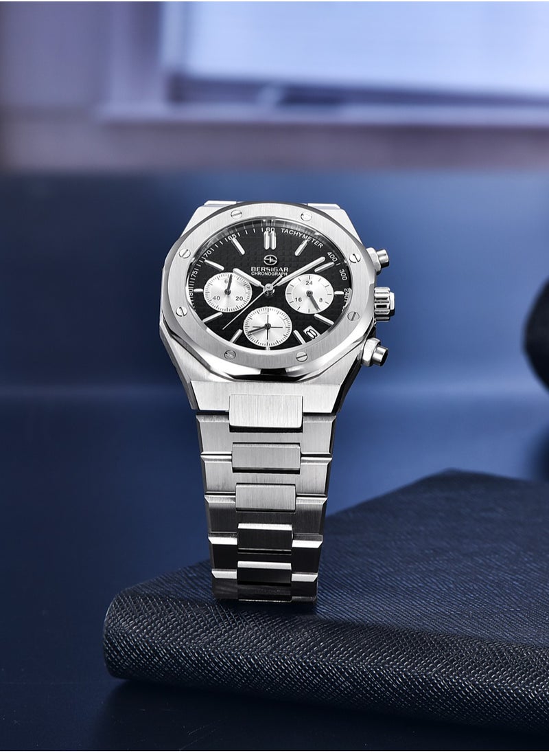 BERSIGAR - Bersigar BG-1707 Allegro Luxury Design Stainless Steel Chronograph Water Resistant Watch - Image 1