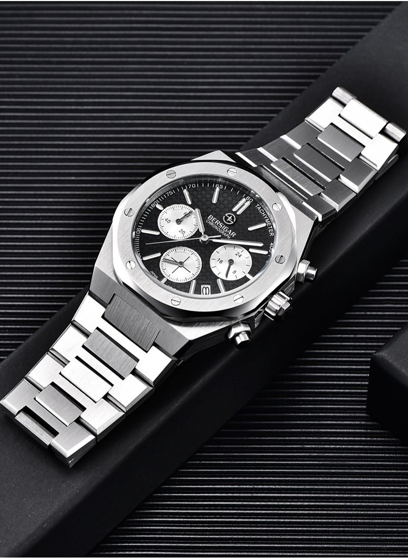 BERSIGAR - Bersigar BG-1707 Allegro Luxury Design Stainless Steel Chronograph Water Resistant Watch - Image 1