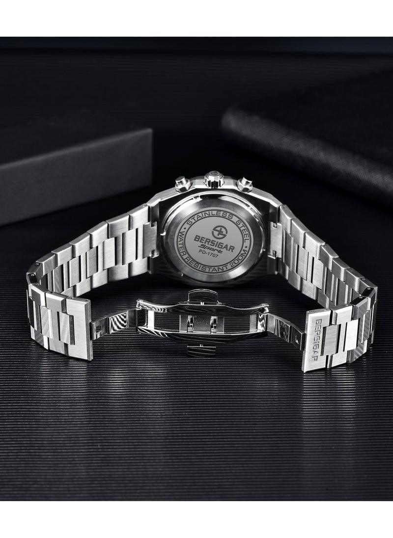 BERSIGAR - Bersigar BG-1707 Allegro Luxury Design Stainless Steel Chronograph Water Resistant Watch - Image 1