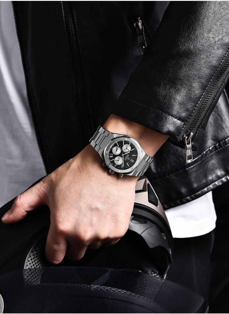 BERSIGAR - Bersigar BG-1707 Allegro Luxury Design Stainless Steel Chronograph Water Resistant Watch - Image 1