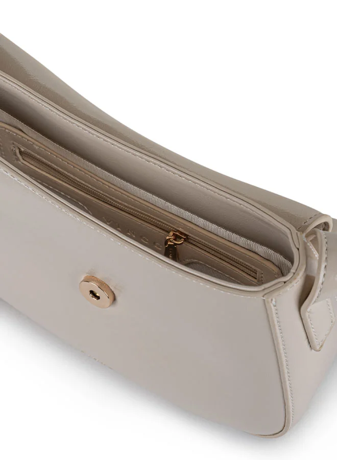 Vincci Women Solid Shoulder Bag with Adjustable Strap And Zip Closure