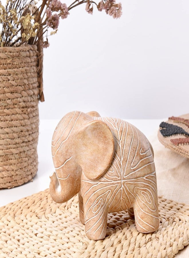 Kakizzy Elephant Statue, African Animal Decor, Wooden Elephant Gift for Women, Boho Decor for Living Room, Shelf, Office（1Pack, Small ） - Image 4