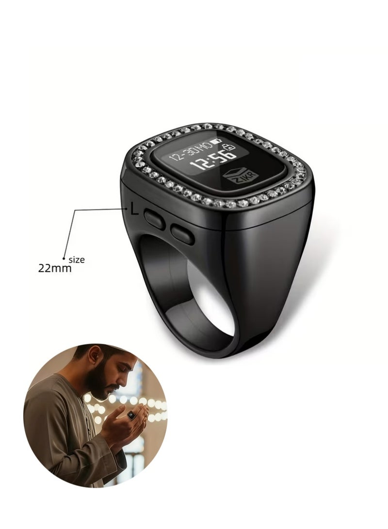 X-level OLED Screen Display Counting Ring, Ring, Tasbih, Multi-Channel Counting, Vibration Reminder, Suitable for Prayer Counting, Sports Counting, Handmade Crafts, Knitting Counting, And Various Counting Scenarios - Image 1
