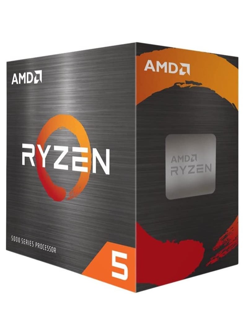 اي ام دي - معالج AMD رايزن 5 لجهاز كمبيوتر مكتبي 5600 سداسي النواة ومدعوم بـ 12 مسارًا وغير مغلق مع مبرد رايث ستيلث - Image 1