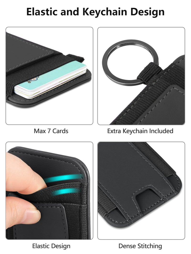 ExtreLife For Magsafe Wallet, Strongest Magnetic Wallet for iPhone 17/16/15/14/13/12 Series, for Magsafe Card Holder with 2 Card Slots, RFID Blocking, Vegan Leather, Hold 7 Cards, Slim, Black - Image 3