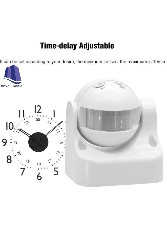 Royal Apex Motion Sensor Switch Ac 220V-240V 180 Degree Outdoor Ip44 Security Pir Infrared Movement Detector Max 12M 10-2000Lux Energy-Saving Automatic Lighting Switch - Image 3