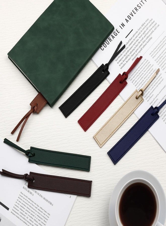 kdafio 7 Pcs Leather Bookmark, Classic Stitched Bookmark with Leather Rope, Bookmarks for Men, Handmade Stitched Book Marks Page Markers for Book Reader Teachers Students School Office - Image 5