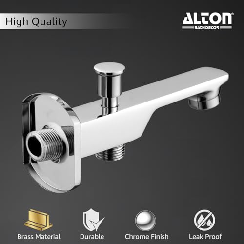 ALTON QDRL5910, Bath Tub Spout With Button Attachment For Hand Shower, Silver - Image 4