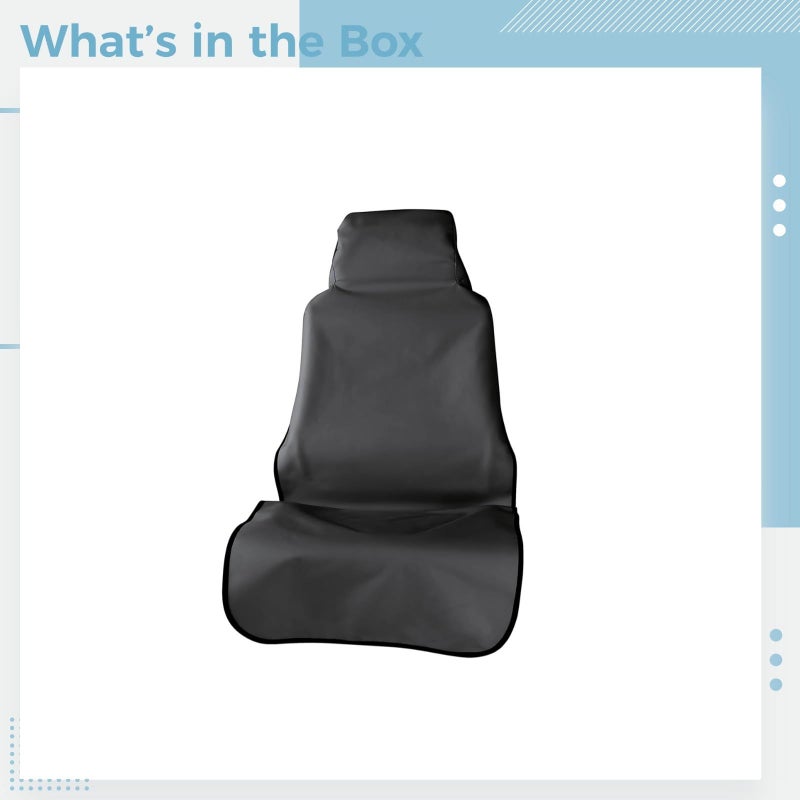 Waterproof Dog Car Seat Cover 57 X 31 Inches Black Single Layer Oxford Fabric Car Seat Protector With Buckle - Image 4