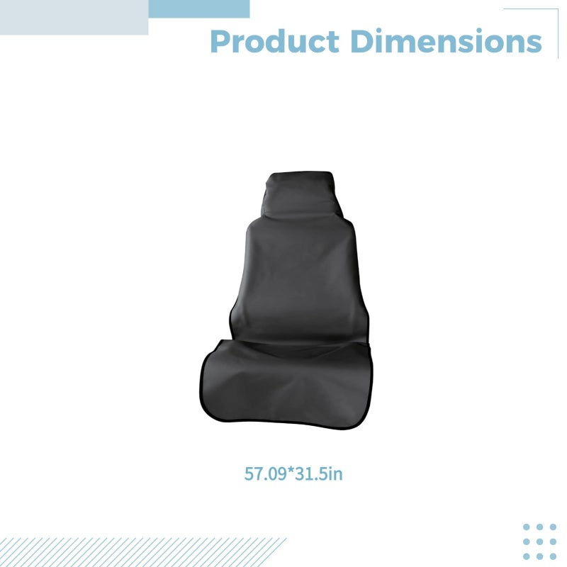 Waterproof Dog Car Seat Cover 57 X 31 Inches Black Single Layer Oxford Fabric Car Seat Protector With Buckle - Image 5