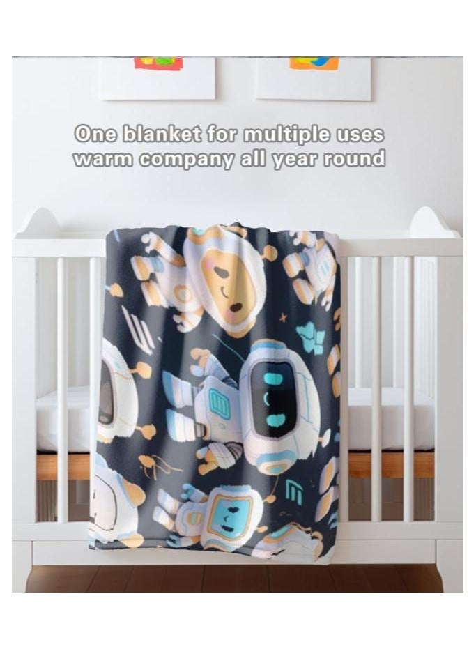 general Children's or student cartoon flannel thin blanket (warm and comfortable, suitable for sleep, games) 100cm*150cm - Image 1