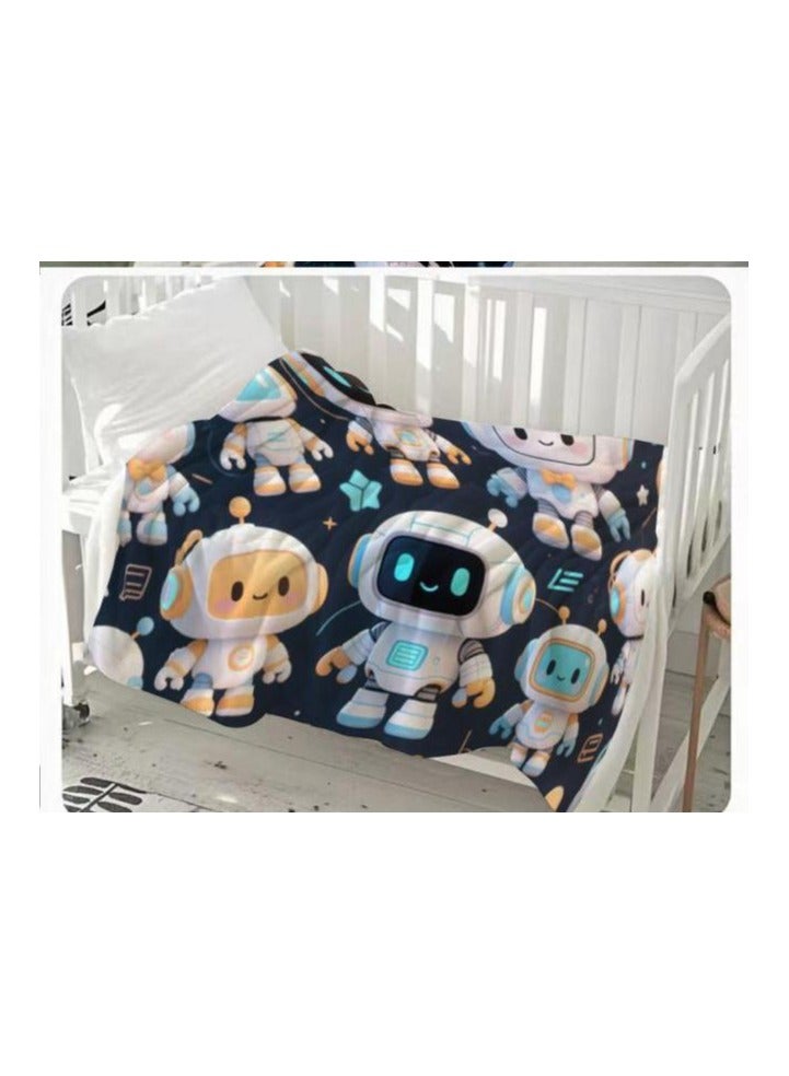 general Children's or student cartoon flannel thin blanket (warm and comfortable, suitable for sleep, games) 100cm*150cm - Image 3