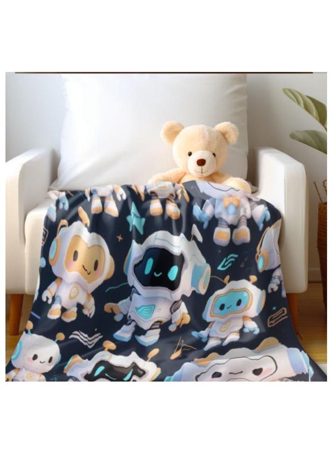 general Children's or student cartoon flannel thin blanket (warm and comfortable, suitable for sleep, games) 100cm*150cm - Image 4