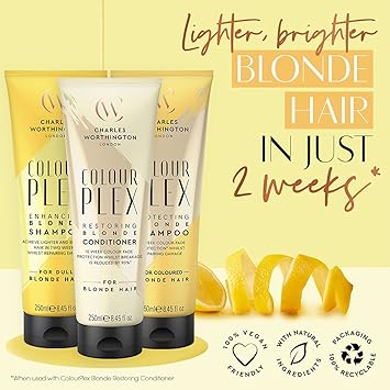 Charles Worthington ColourPlex Protecting Blonde Shampoo Tone and Restore Colour Shampoo for Blonde Hair Salon Shampoo for Blondes 250 ml - Image 3