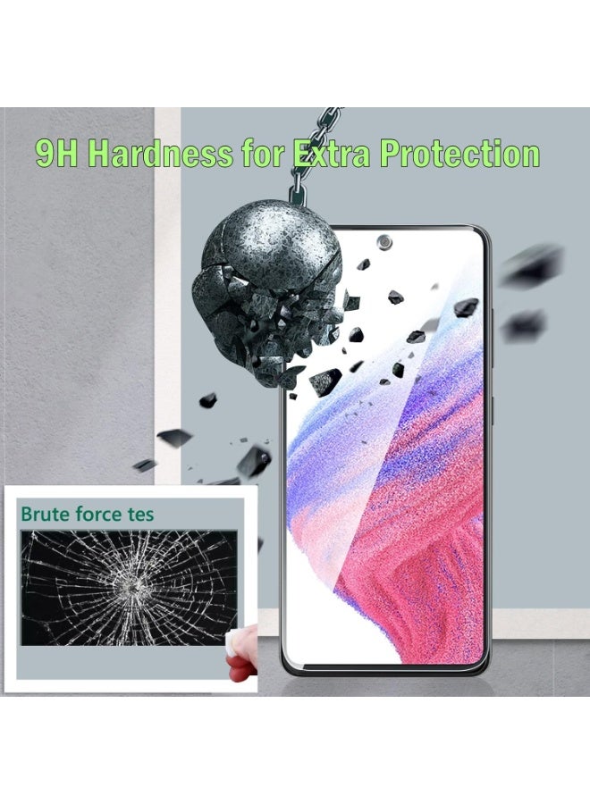 Protector for Samsung Galaxy A53 5G with 3 Camera Tempered Glass Film, 9H Hardness, Ultra HD Screen Protector, Anti-Scratch, Anti-Bubble-Free, Easy to Install - Image 4