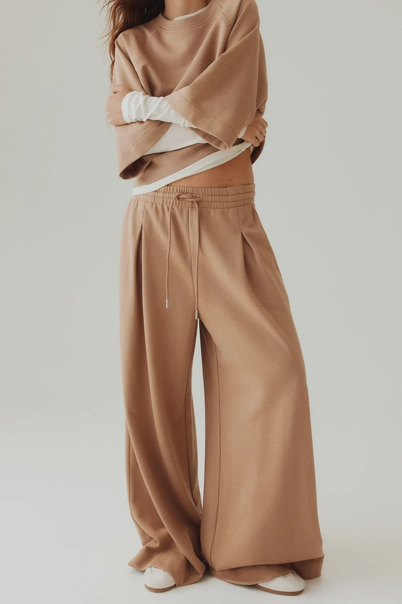 H&M Pleat-detail drawstring trousers