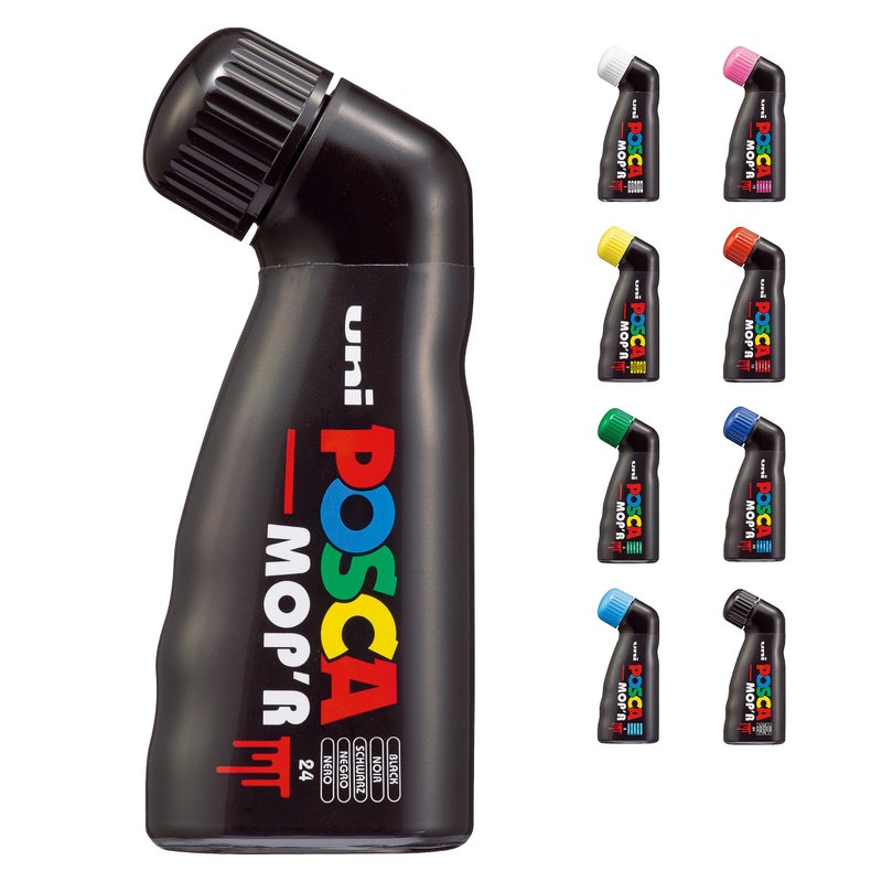 POSCA Uni POSCA Paint PCM-22 MOP'R Marker Black with XXL (3-19mm) Round Tip, Versatile for Multiple Surfaces, ACMI-Certified Non-Toxic Formula Ensuring Safety and Quality - Image 1