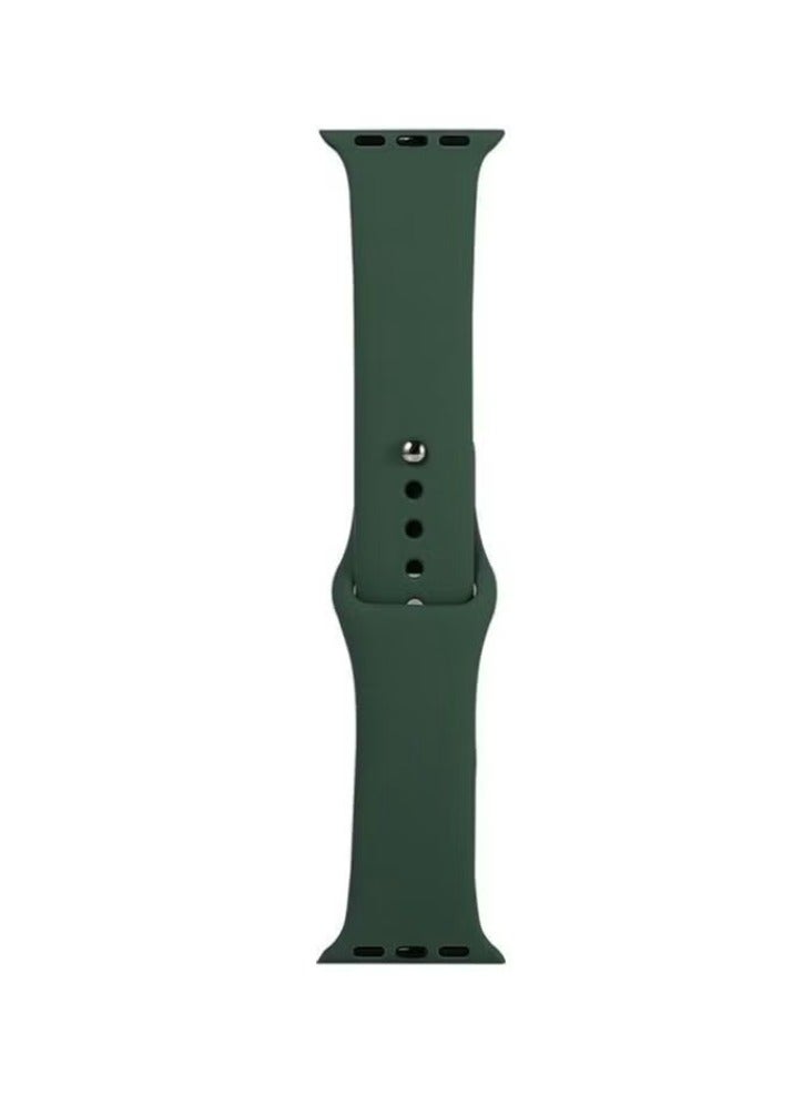 Watch Silicone Watch Band Compatible with Apple Watch 38mm 40mm 41mm (42mm Series 11/10) – Soft Sport Replacement Strap for Apple Watch Series SE, Series 11/10/9/8/7/6/5/4 – Green - Image 3