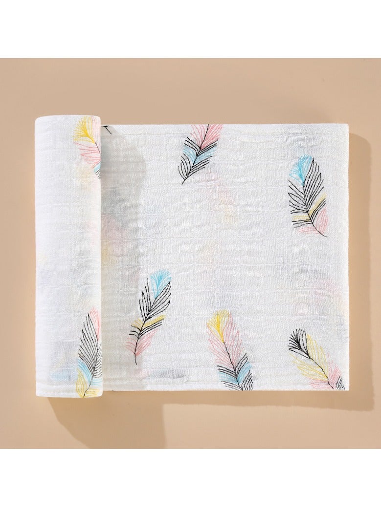 Pattern Print Hooded Swaddle - Image 3