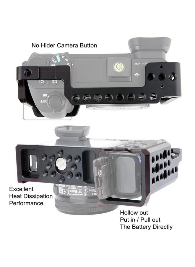 NICEYRIG Camera Cage for Sony A6300 A6400 A6100 A6000 with 1/4 Thread and Cold Shoe - 083 - Image 3