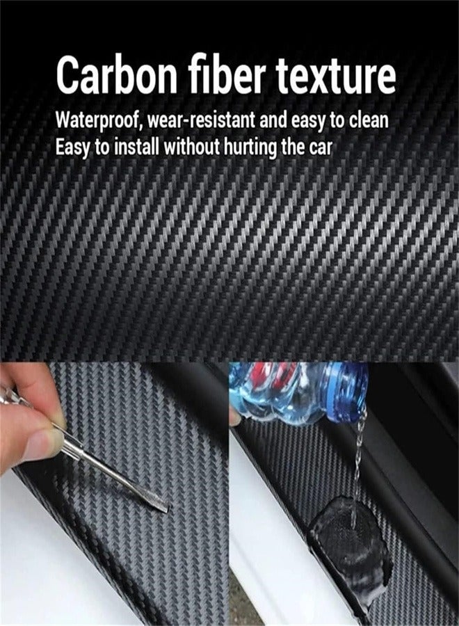 3D Carbon Fiber Car Wrap Roll，Black Carbon Fiber Vinyl Tape Auto Wrapping Film Adhesive Vinyl Wrap for Car DIY Car Waterproof Carbon Film with Felt Squeegee and Utility Knife (2in x 32ft) - Image 5
